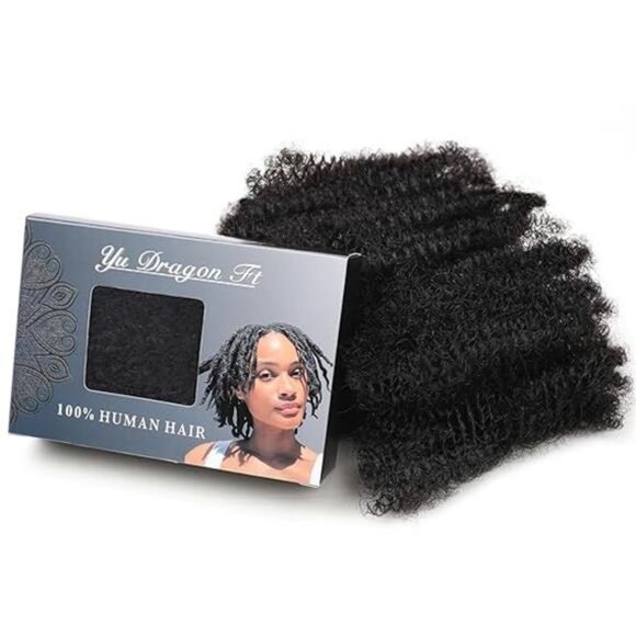 Bulk Human Hair 16-Inch 30g/bundle Natural Black Mini Twist Human